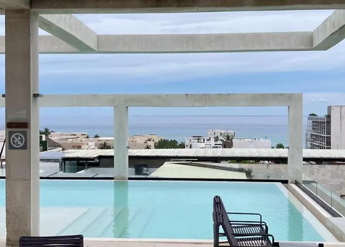 Lujoso Loft Nuevo Con Vista Al Mar Y Rooftop Pool